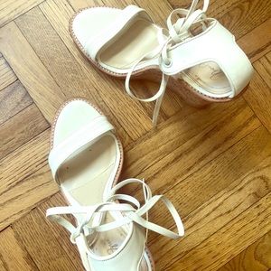 Romantic white wedges